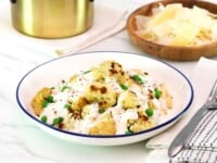 Cauliflower Alfredo with Peas Pinterest Pin