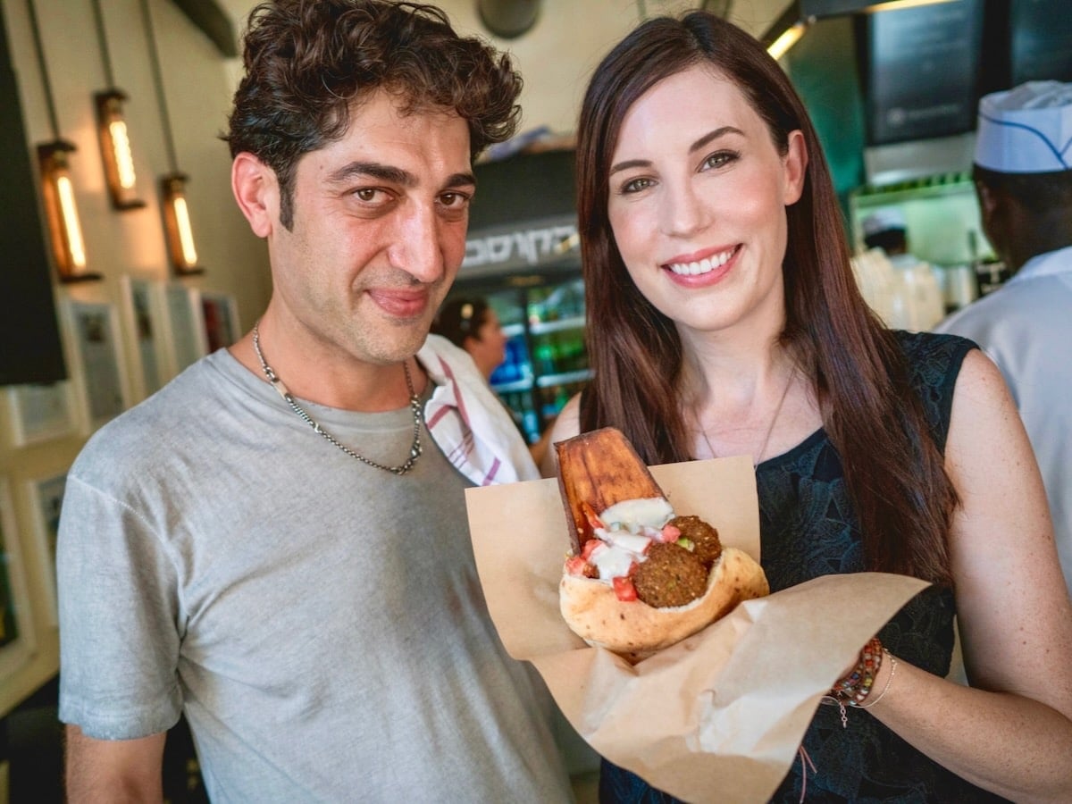 Ariel Rosenthal and Tori Avey at Hakosem restaurant in Israel. 