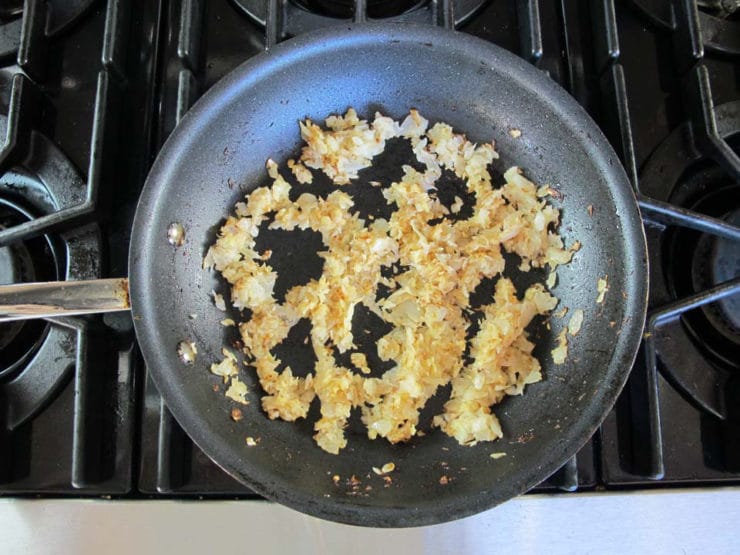 Onion in a saute pan.