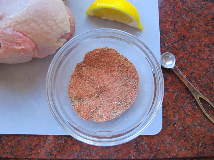 Dry spices mixed in a bowl.