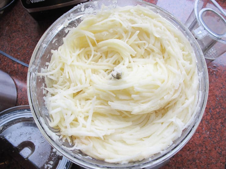 Passover Potato Kugel - Traditional Jewish Kugel with Potatoes, Onions and Eggs for the Passover Holiday.