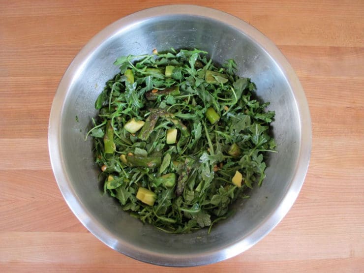 Roasted Asparagus Avocado Arugula Salad 8