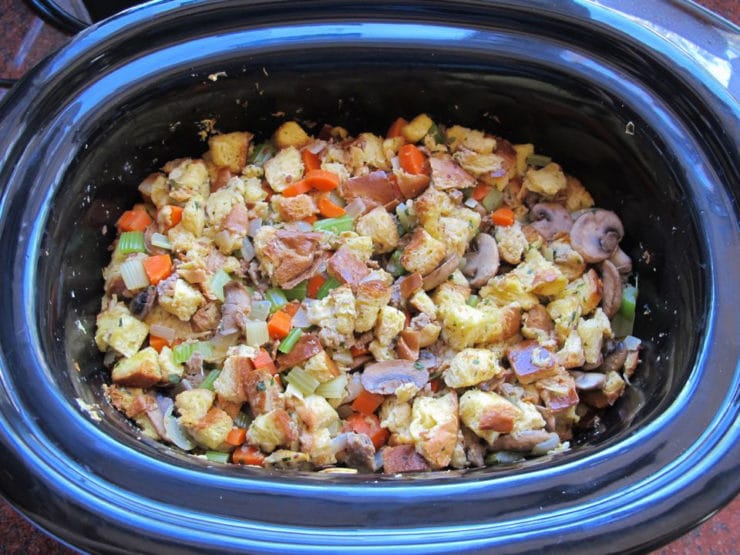 Challah Slow Cooker Stuffing - Kosher Holiday Thanksgiving Recipe