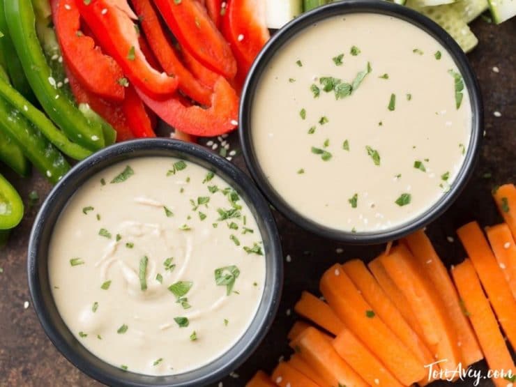 Tahini Sauce Recipe - How to make creamy, delicious tahini sauce with garlic and fresh lemon juice. 