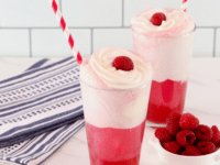 Berry Vanilla Ice Cream Float Pinterest image