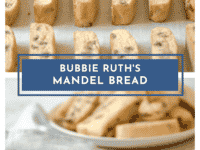Mandel Bread cookies on a tray, mixed with chocolate chips