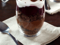 Dark Chocolate Cherry Cheesecake Parfaits Pin