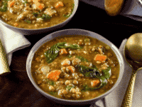 Lentil Spinach Soup with Lemon Pinterest Pin