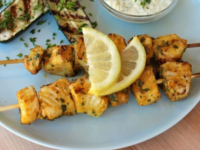 Marinated Fish Skewers Pinterest Pin