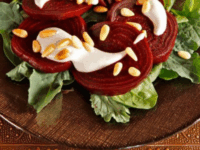 Roasted Beets with Tahini and Pine Nuts Pin