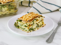 Spinach, Feta & Artichoke Matzo Mina Pinterest Pin