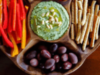 White Bean Basil Pesto Hummus Pin